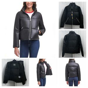 Black‎ NWt Levi's Ladies' Faux Leather Puffer
